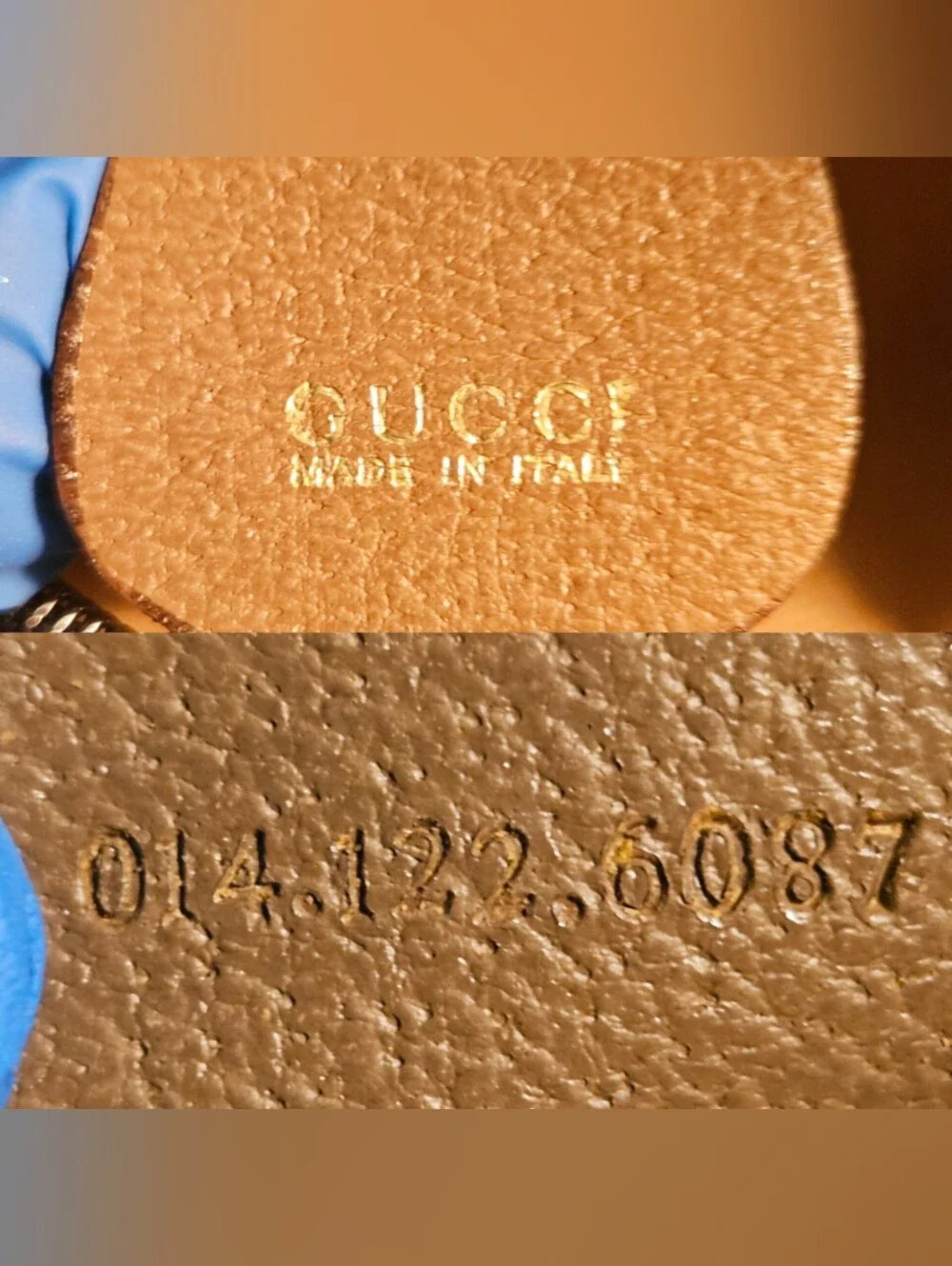 GUCCI GG SUPREME Brown Beige Canvas Toiletry travel Bag Wristlet  AUTHENTIC NEW